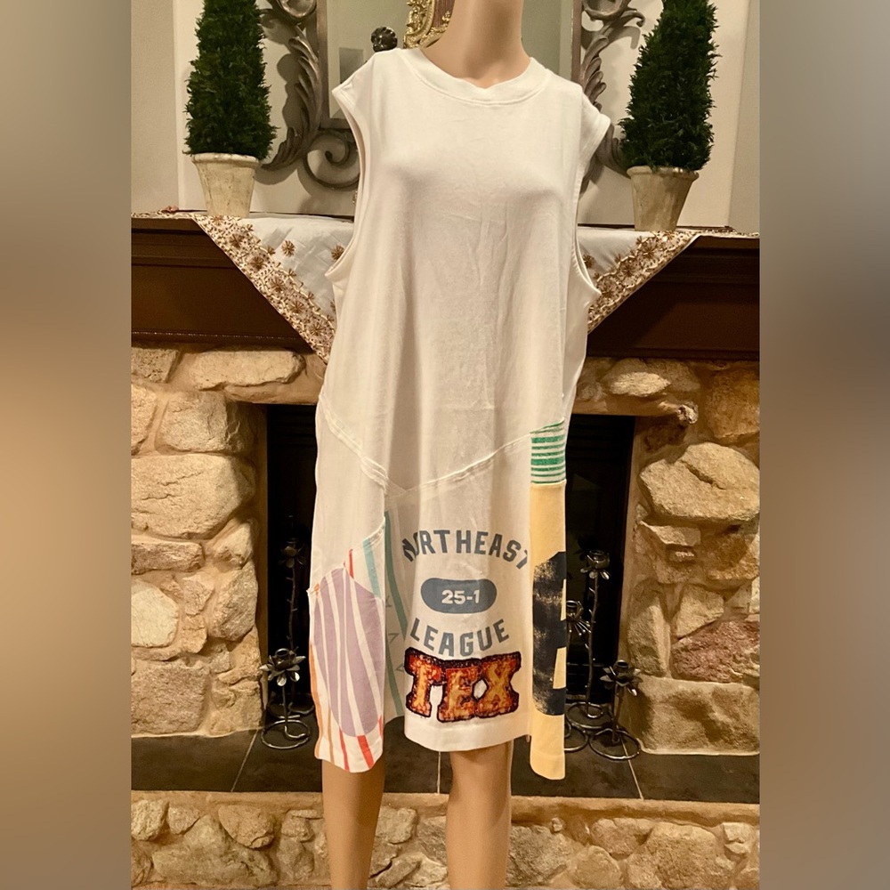We The Free sleeveless tunic tank / mini dress with patchwork M - Picture 2 of 10